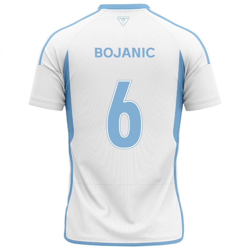 Niño Fútbol Camiseta Darijan Bojanic #6 Blanco Azul 2ª Equipación 2024/25 Perú