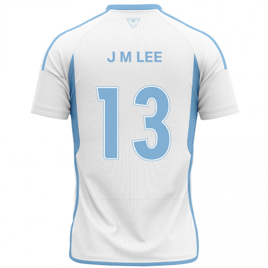 Niño Fútbol Camiseta Myung-Jae Lee #13 Blanco Azul 2ª Equipación 2024/25 Perú