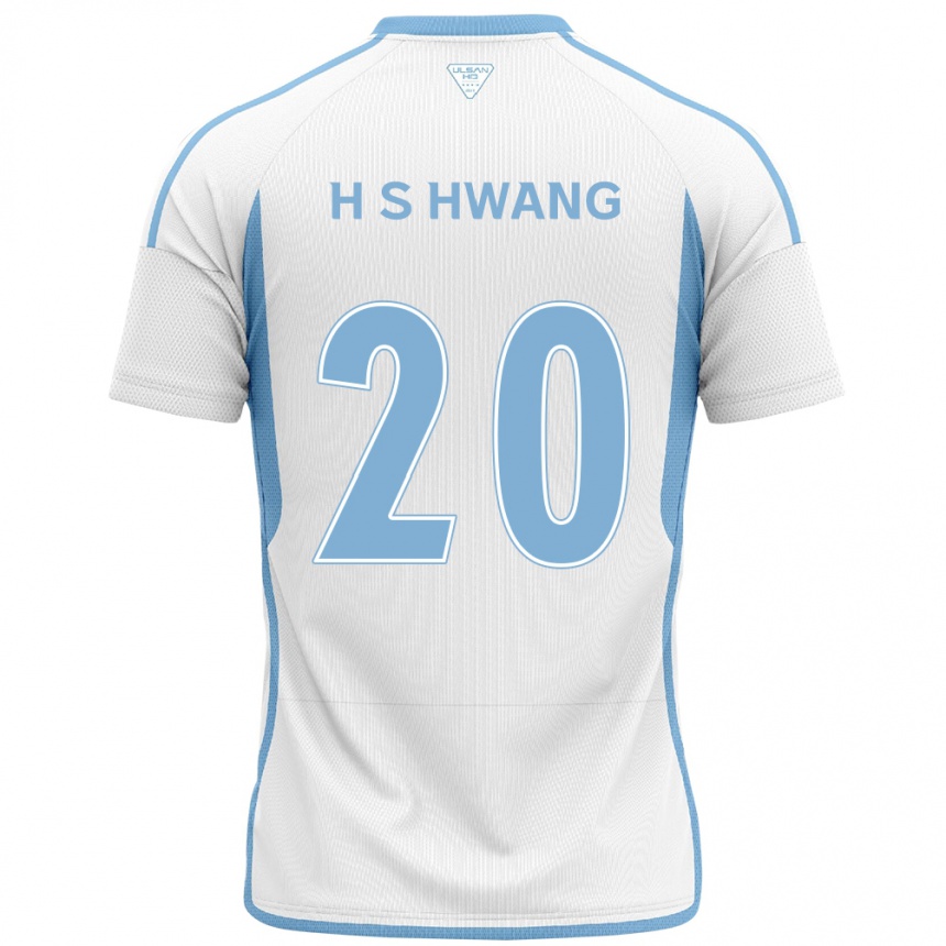 Niño Fútbol Camiseta Seok-Ho Hwang #20 Blanco Azul 2ª Equipación 2024/25 Perú