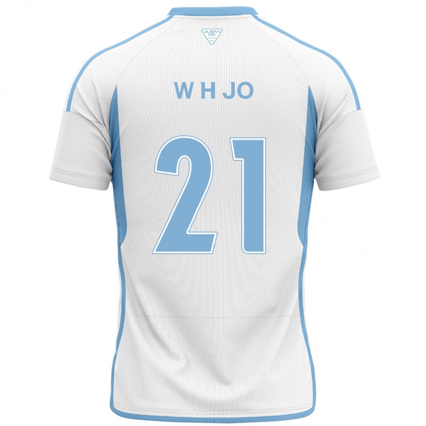 Niño Fútbol Camiseta Hyeon-Woo Jo #21 Blanco Azul 2ª Equipación 2024/25 Perú