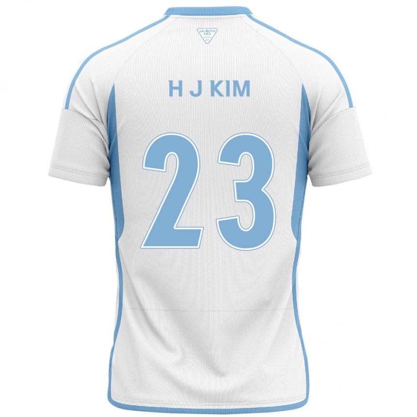 Niño Fútbol Camiseta Ju-Hwan Kim #23 Blanco Azul 2ª Equipación 2024/25 Perú