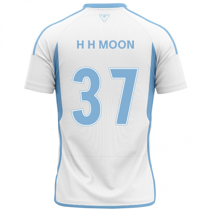 Niño Fútbol Camiseta Hyeon-Ho Moon #37 Blanco Azul 2ª Equipación 2024/25 Perú