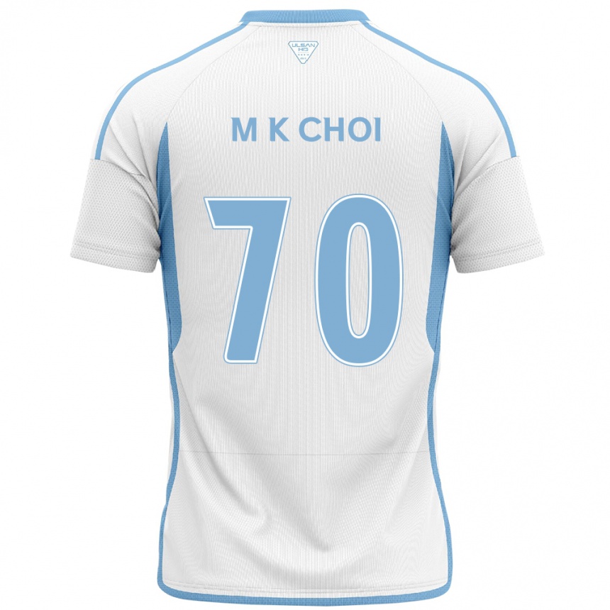 Niño Fútbol Camiseta Kang-Min Choi #70 Blanco Azul 2ª Equipación 2024/25 Perú