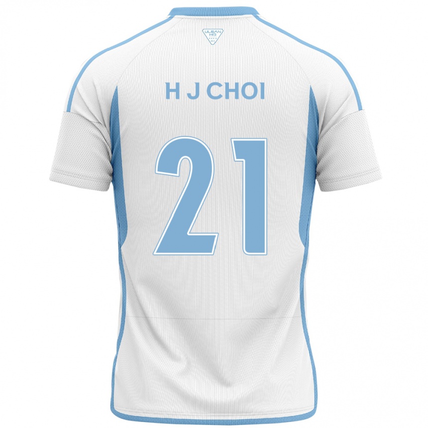 Niño Fútbol Camiseta Ju-Ho Choi #21 Blanco Azul 2ª Equipación 2024/25 Perú