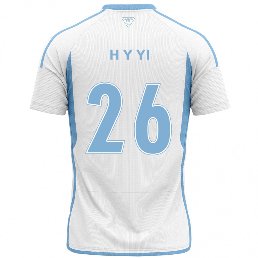 Niño Fútbol Camiseta Yong-Hyeon Yi #26 Blanco Azul 2ª Equipación 2024/25 Perú