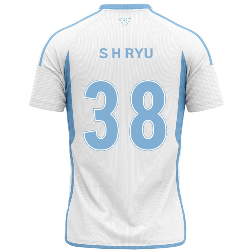 Niño Fútbol Camiseta Hye-Sung Ryu #38 Blanco Azul 2ª Equipación 2024/25 Perú