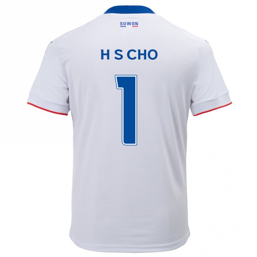 Niño Fútbol Camiseta Sung-Hoon Cho #1 Blanco Azul 2ª Equipación 2024/25 Perú