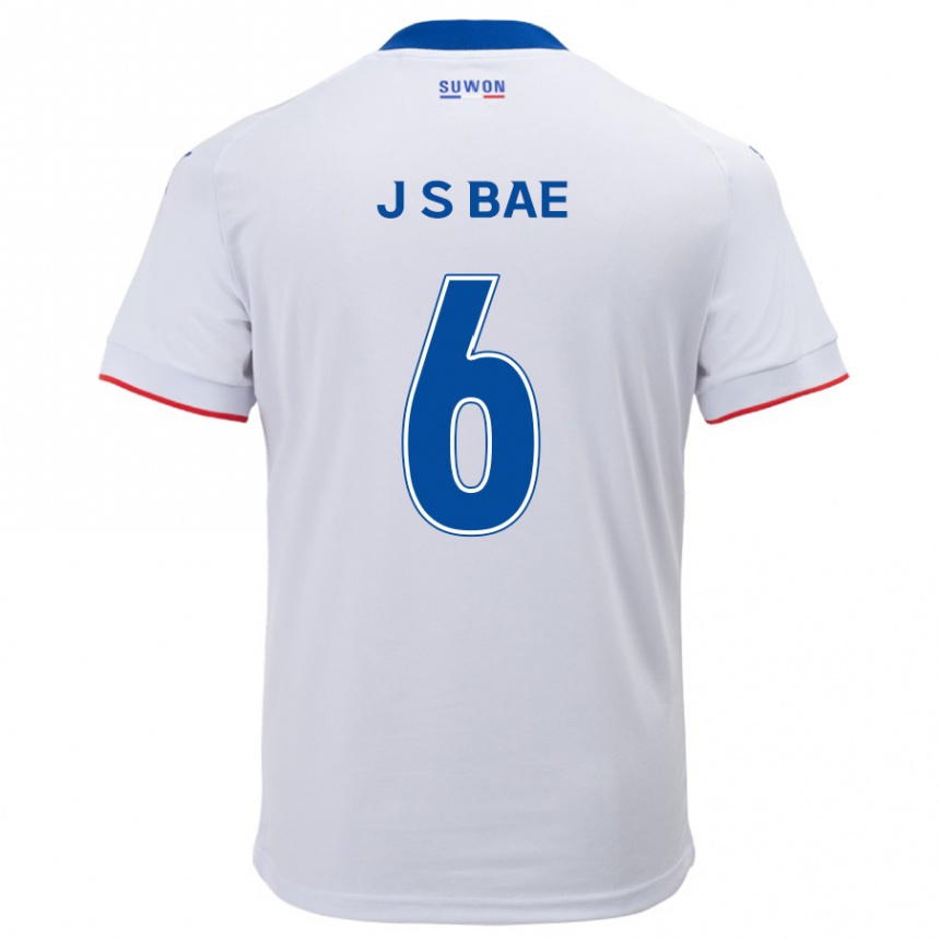 Niño Fútbol Camiseta Seo-Joon Bae #6 Blanco Azul 2ª Equipación 2024/25 Perú