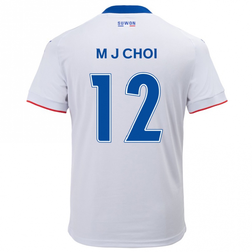 Niño Fútbol Camiseta Ji-Moog Choi #12 Blanco Azul 2ª Equipación 2024/25 Perú