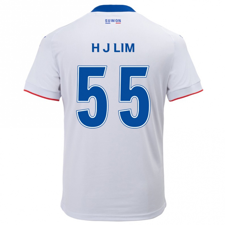 Niño Fútbol Camiseta Ji-Hoon Lim #55 Blanco Azul 2ª Equipación 2024/25 Perú