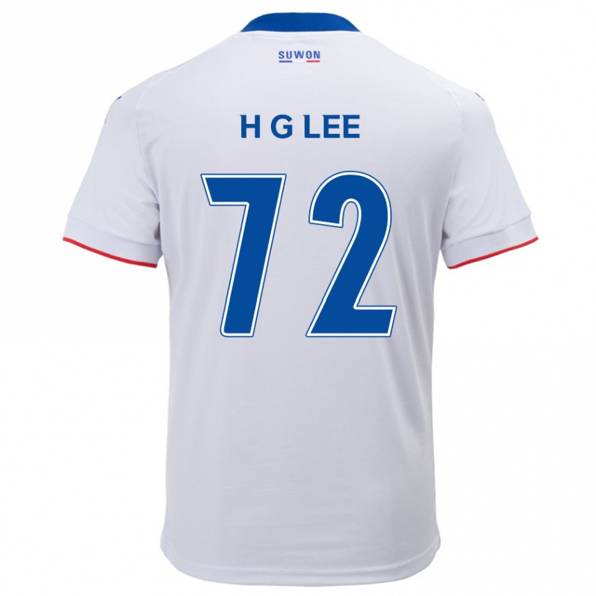 Niño Fútbol Camiseta Geon-Hee Lee #72 Blanco Azul 2ª Equipación 2024/25 Perú