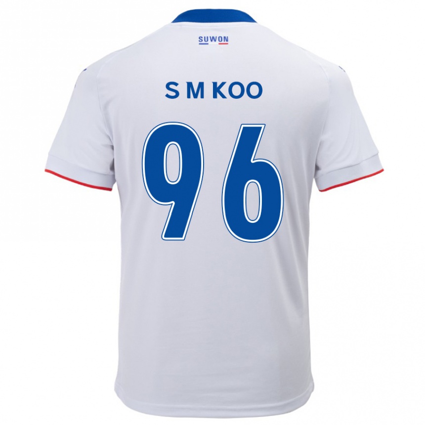 Niño Fútbol Camiseta Min-Seo Koo #96 Blanco Azul 2ª Equipación 2024/25 Perú