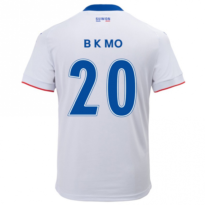 Niño Fútbol Camiseta Kyung-Bin Mo #20 Blanco Azul 2ª Equipación 2024/25 Perú