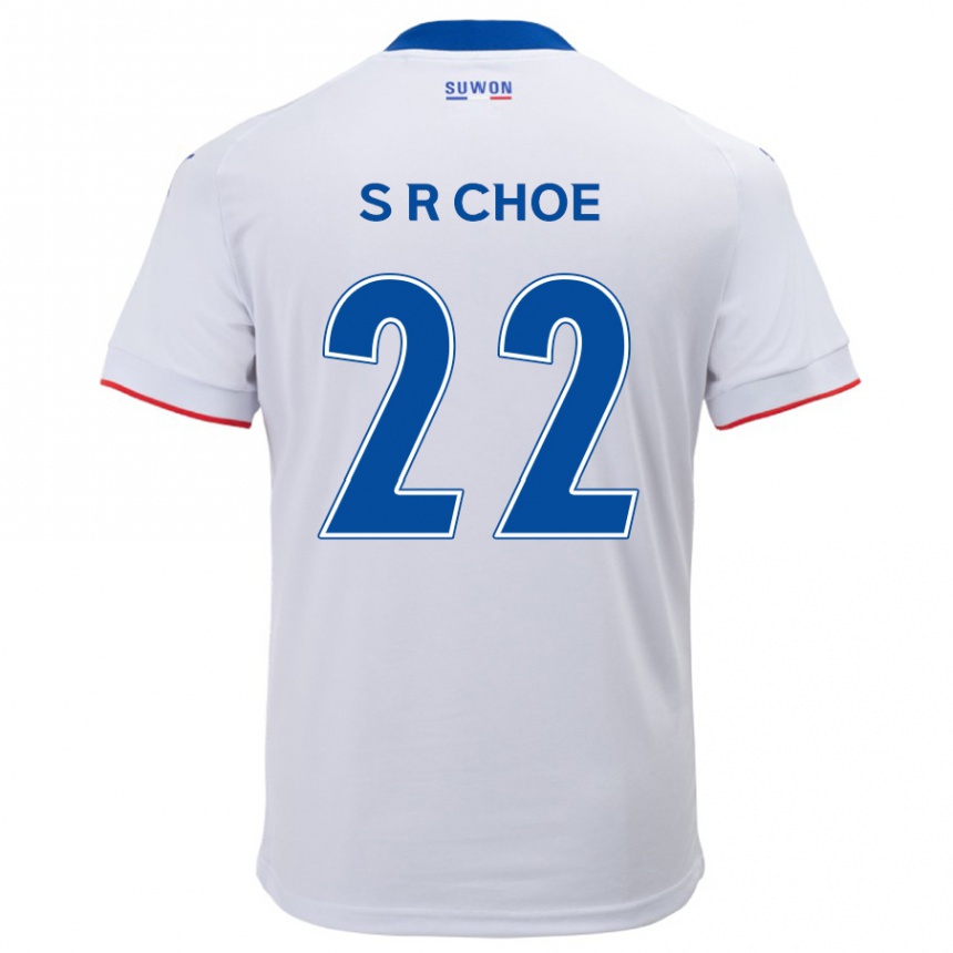 Niño Fútbol Camiseta Ryun-Seong Choe #22 Blanco Azul 2ª Equipación 2024/25 Perú