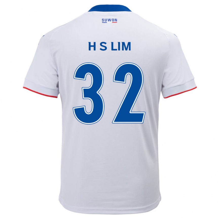 Niño Fútbol Camiseta Seong-Hyeon Lim #32 Blanco Azul 2ª Equipación 2024/25 Perú