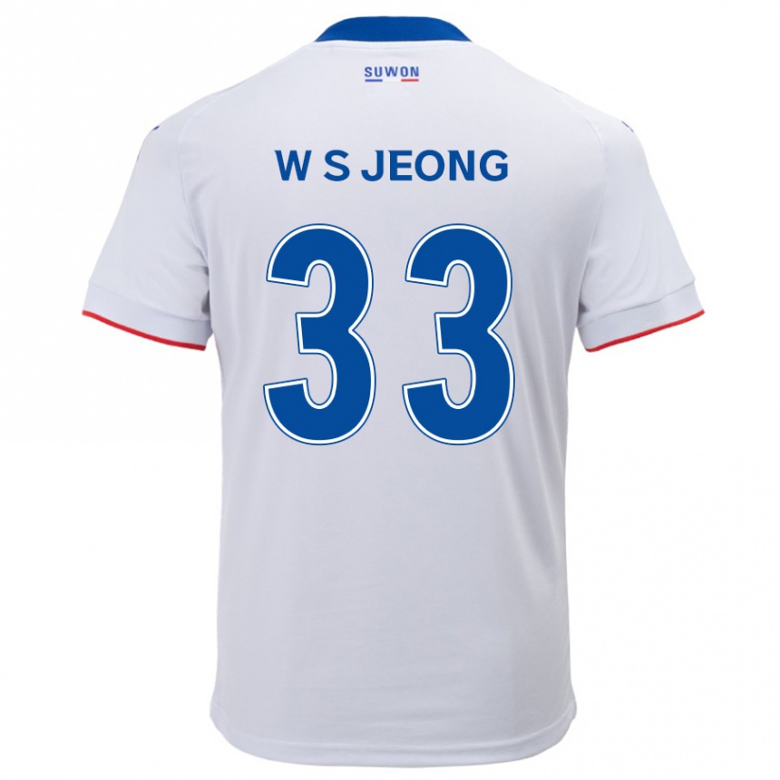 Niño Fútbol Camiseta Seo-Woo Jeong #33 Blanco Azul 2ª Equipación 2024/25 Perú