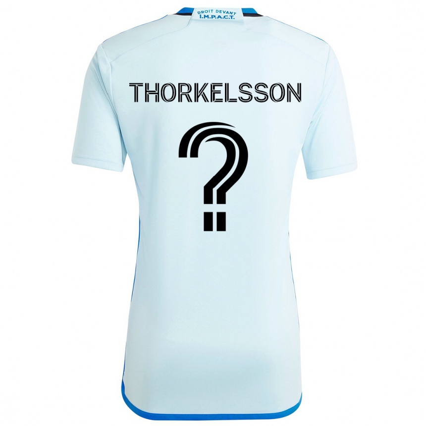 Niño Fútbol Camiseta Róbert Orri Thorkelsson #0 Azul Hielo 2ª Equipación 2024/25 Perú