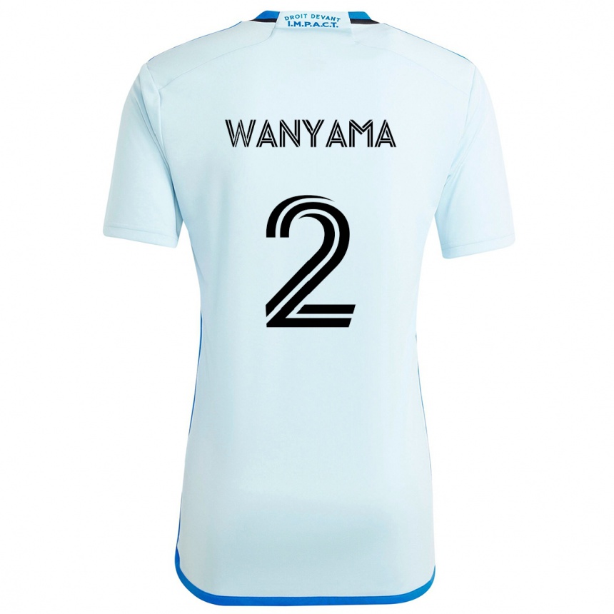 Niño Fútbol Camiseta Victor Wanyama #2 Azul Hielo 2ª Equipación 2024/25 Perú