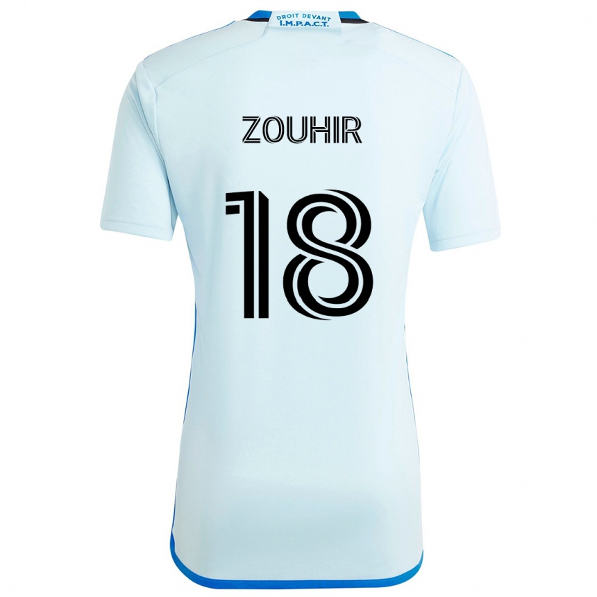 Niño Fútbol Camiseta Rida Zouhir #18 Azul Hielo 2ª Equipación 2024/25 Perú