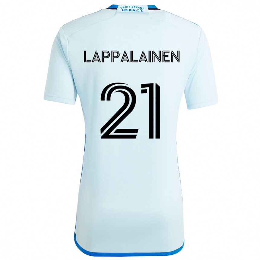 Niño Fútbol Camiseta Lassi Lappalainen #21 Azul Hielo 2ª Equipación 2024/25 Perú