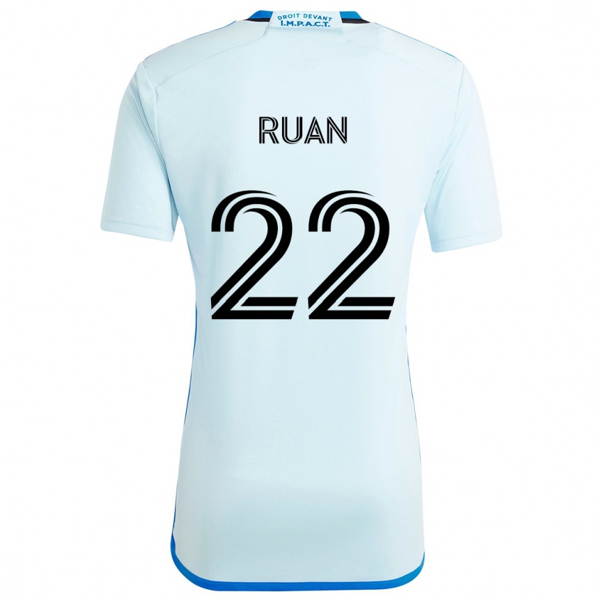 Niño Fútbol Camiseta Ruan #22 Azul Hielo 2ª Equipación 2024/25 Perú