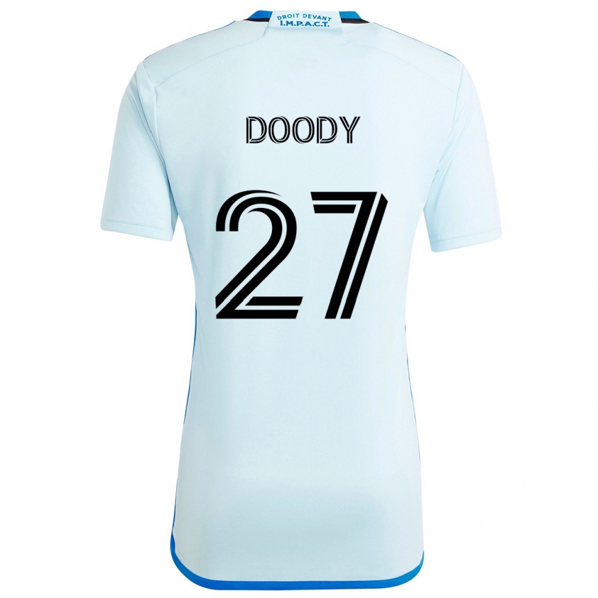 Niño Fútbol Camiseta Grayson Doody #27 Azul Hielo 2ª Equipación 2024/25 Perú