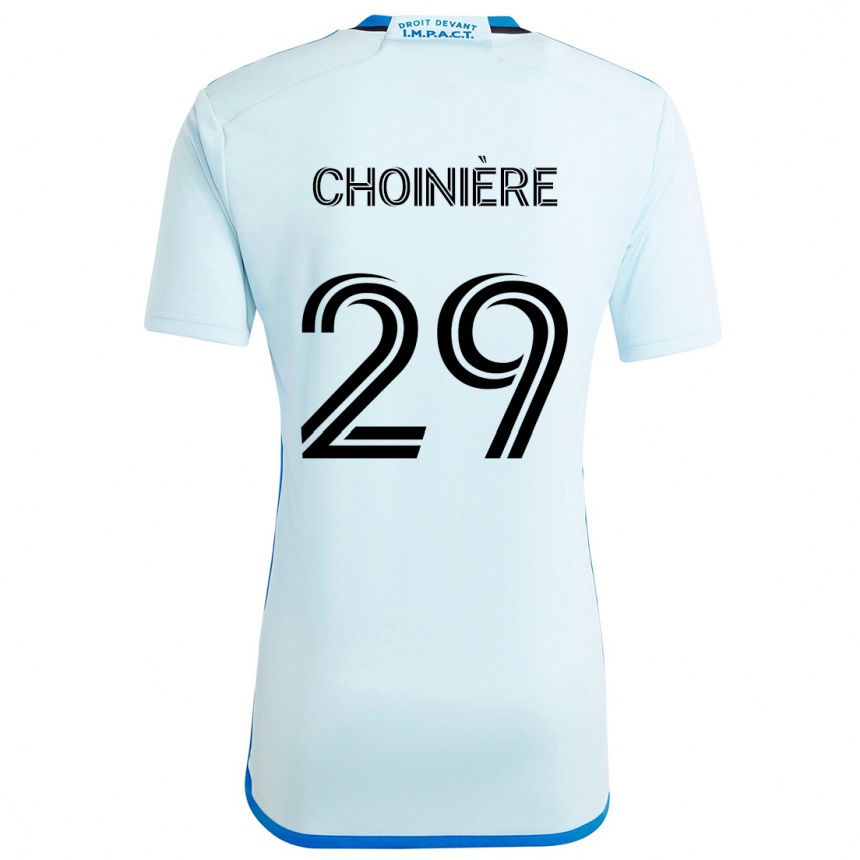 Niño Fútbol Camiseta Mathieu Choinière #29 Azul Hielo 2ª Equipación 2024/25 Perú