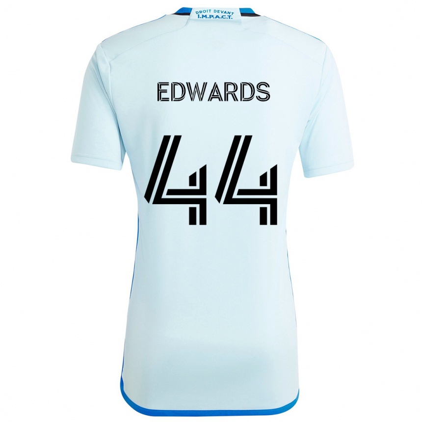 Niño Fútbol Camiseta Raheem Edwards #44 Azul Hielo 2ª Equipación 2024/25 Perú