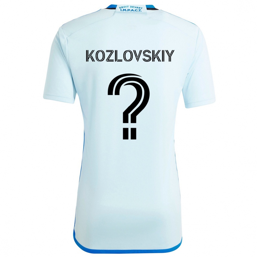 Niño Fútbol Camiseta Sergei Kozlovskiy #0 Azul Hielo 2ª Equipación 2024/25 Perú