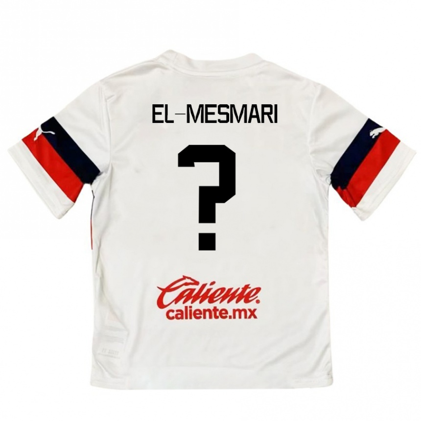 Niño Fútbol Camiseta Bruce El-Mesmari #0 Blanco Rojo 2ª Equipación 2024/25 Perú