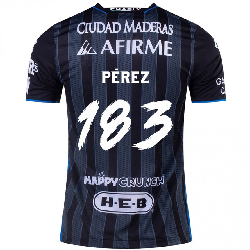 Niño Fútbol Camiseta Aldahir Pérez #183 Blanco Negro 2ª Equipación 2024/25 Perú