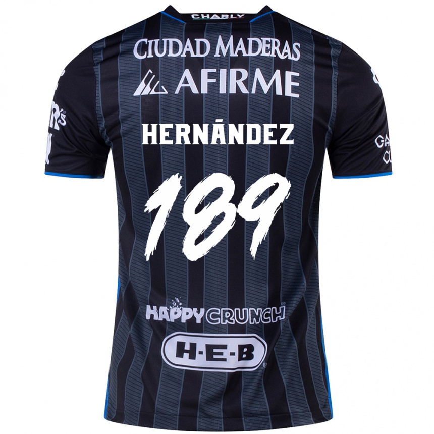 Niño Fútbol Camiseta Sebastián Hernández #189 Blanco Negro 2ª Equipación 2024/25 Perú