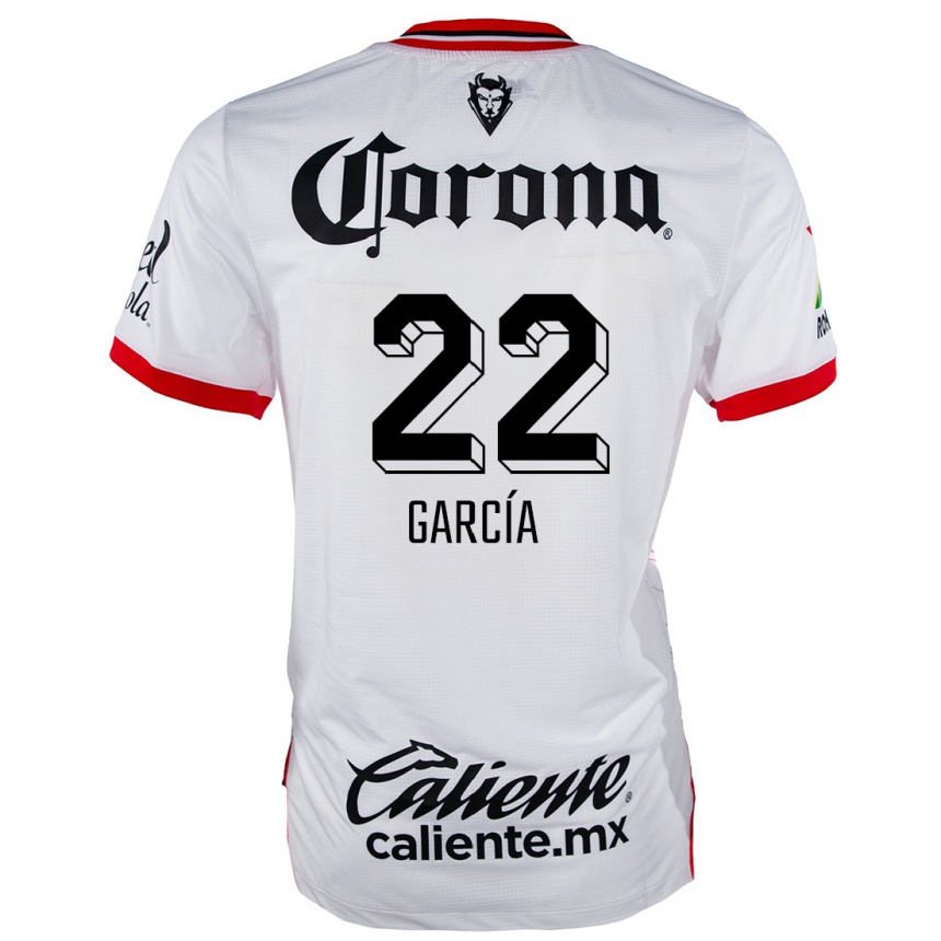 Niño Fútbol Camiseta Luis García #22 Blanco Rojo 2ª Equipación 2024/25 Perú