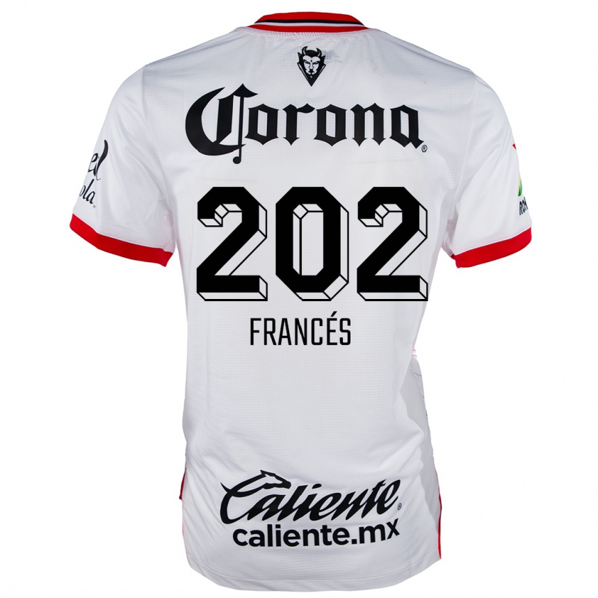 Niño Fútbol Camiseta Lenin Francés #202 Blanco Rojo 2ª Equipación 2024/25 Perú