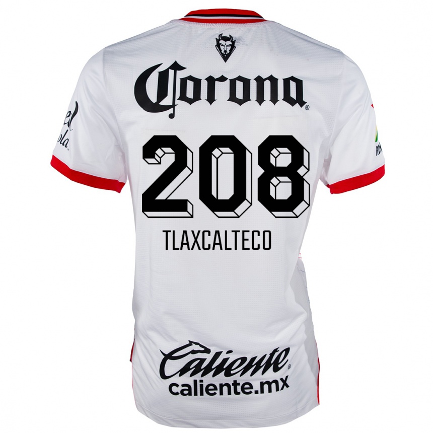 Niño Fútbol Camiseta Sait Tlaxcalteco #208 Blanco Rojo 2ª Equipación 2024/25 Perú