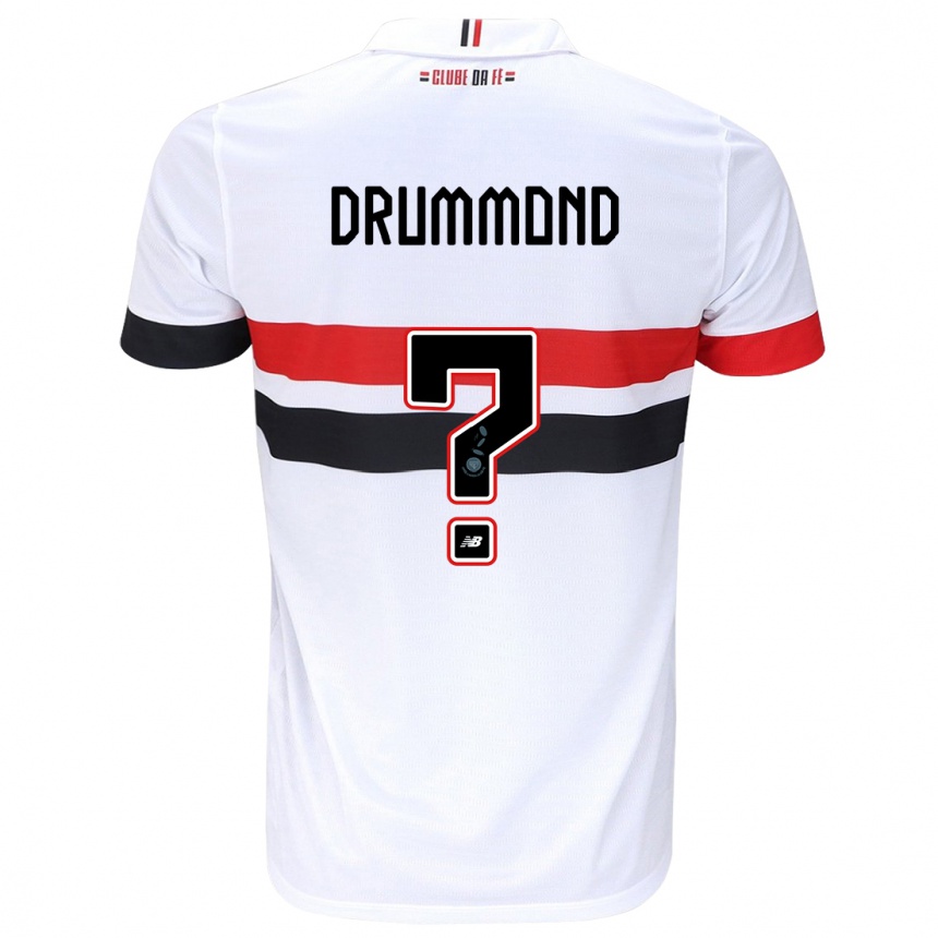 Hombre Fútbol Camiseta Lucca Drummond #0 Blanco Rojo Negro 1ª Equipación 2024/25 Perú