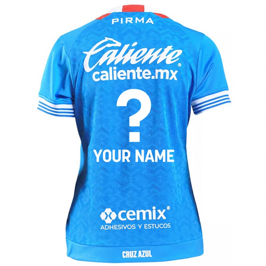 Hombre Fútbol Camiseta Su Nombre #0 Cielo Azul 1ª Equipación 2024/25 Perú