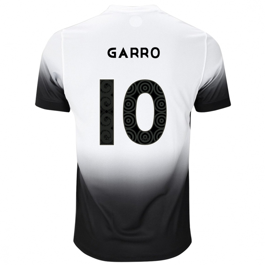 Hombre Fútbol Camiseta Rodrigo Garro #10 Blanco Negro 1ª Equipación 2024/25 Perú