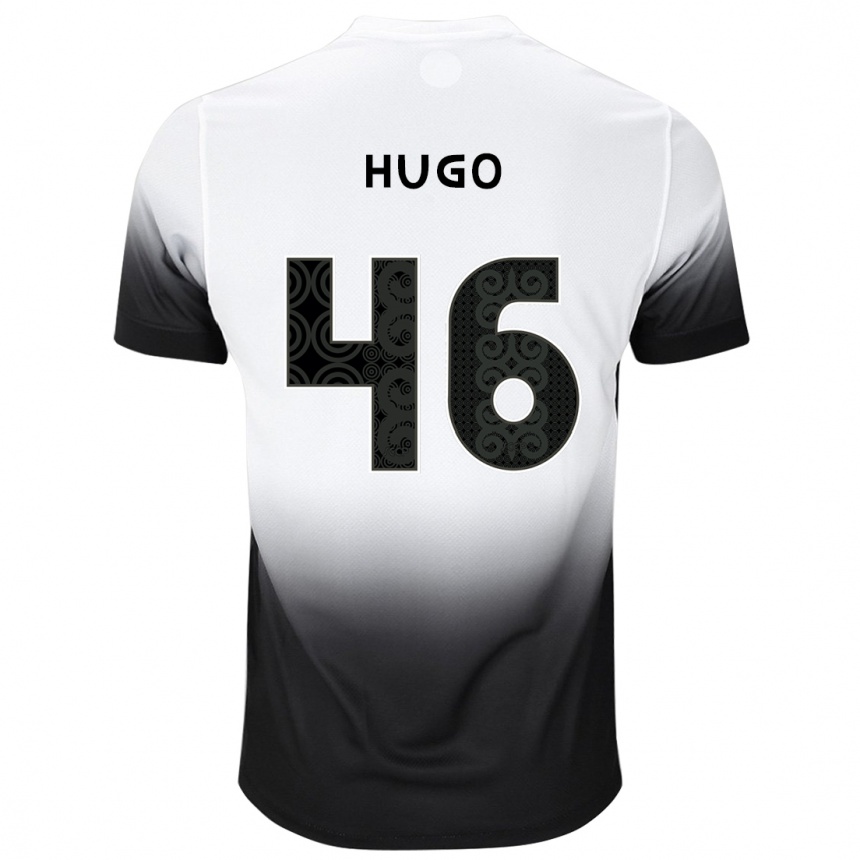 Hombre Fútbol Camiseta Hugo #46 Blanco Negro 1ª Equipación 2024/25 Perú