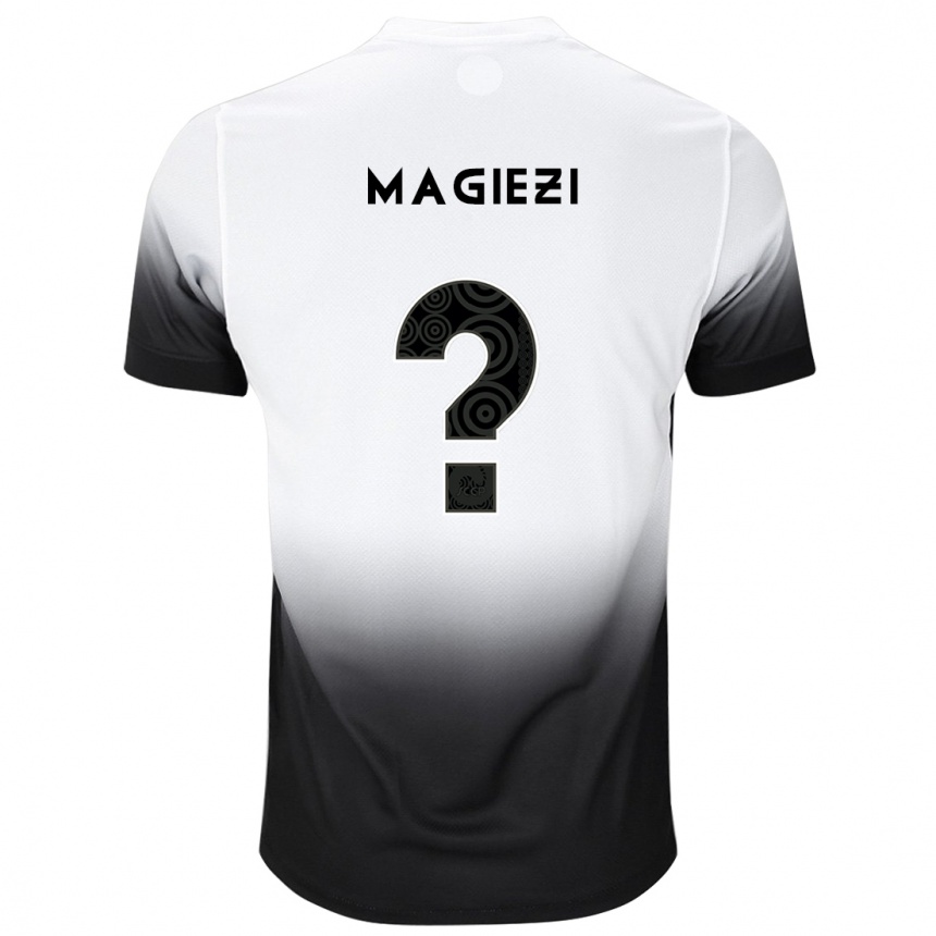 Hombre Fútbol Camiseta Magiezi #0 Blanco Negro 1ª Equipación 2024/25 Perú