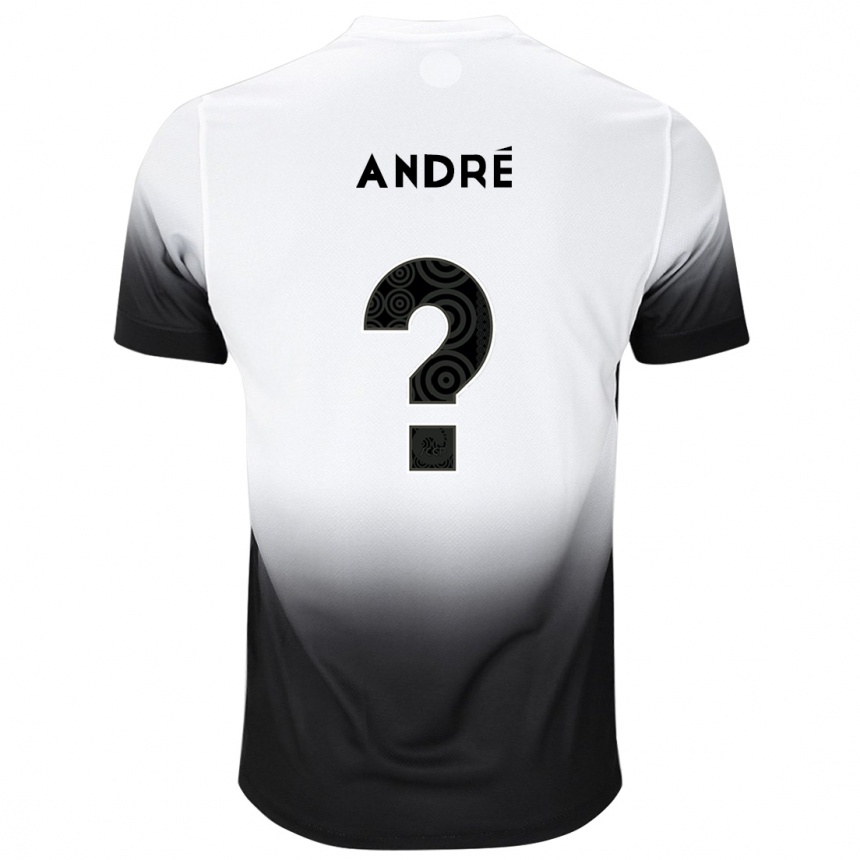 Hombre Fútbol Camiseta André #0 Blanco Negro 1ª Equipación 2024/25 Perú