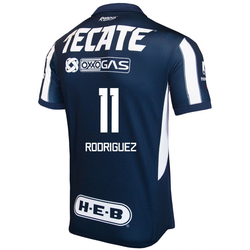 Hombre Fútbol Camiseta Lizette Rodriguez #11 Azul Rojo Blanco 1ª Equipación 2024/25 Perú