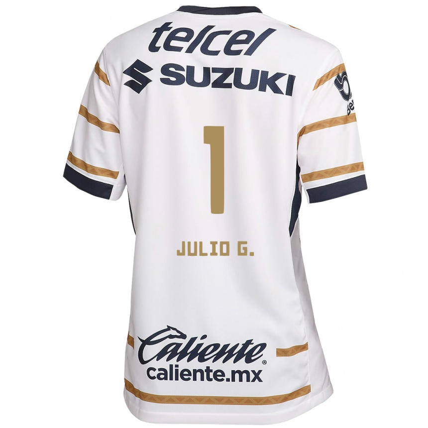 Hombre Fútbol Camiseta Julio Gonzalez #1 Obsidiana Blanca 1ª Equipación 2024/25 Perú