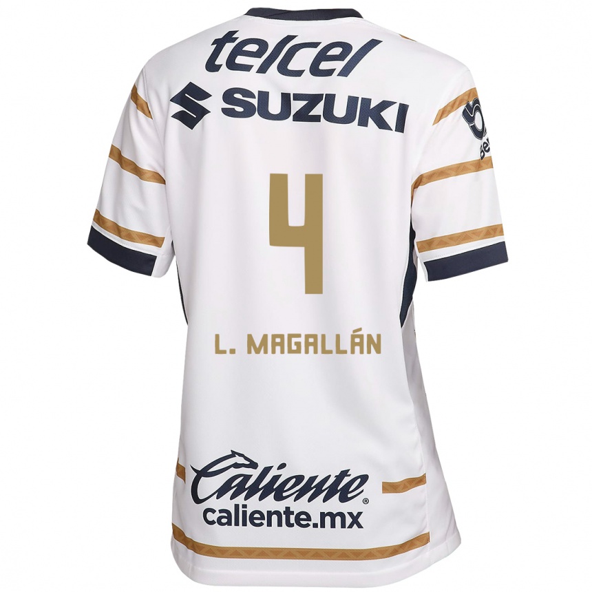 Hombre Fútbol Camiseta Lisandro Magallan #4 Obsidiana Blanca 1ª Equipación 2024/25 Perú