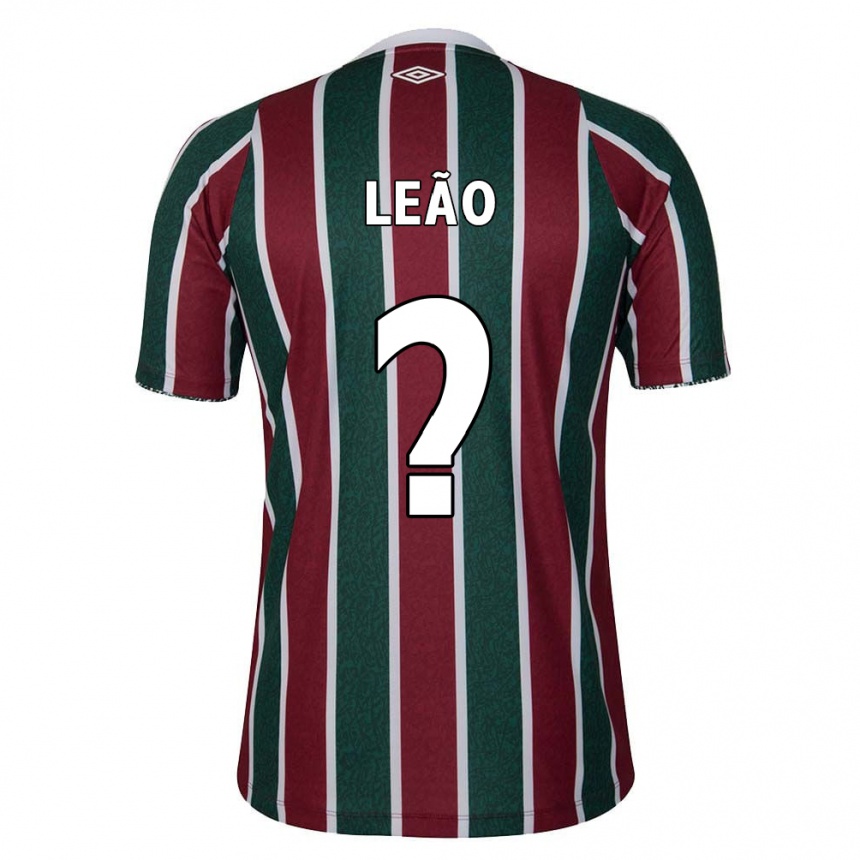 Hombre Fútbol Camiseta Caio Leão #0 Verde Granate Blanco 1ª Equipación 2024/25 Perú