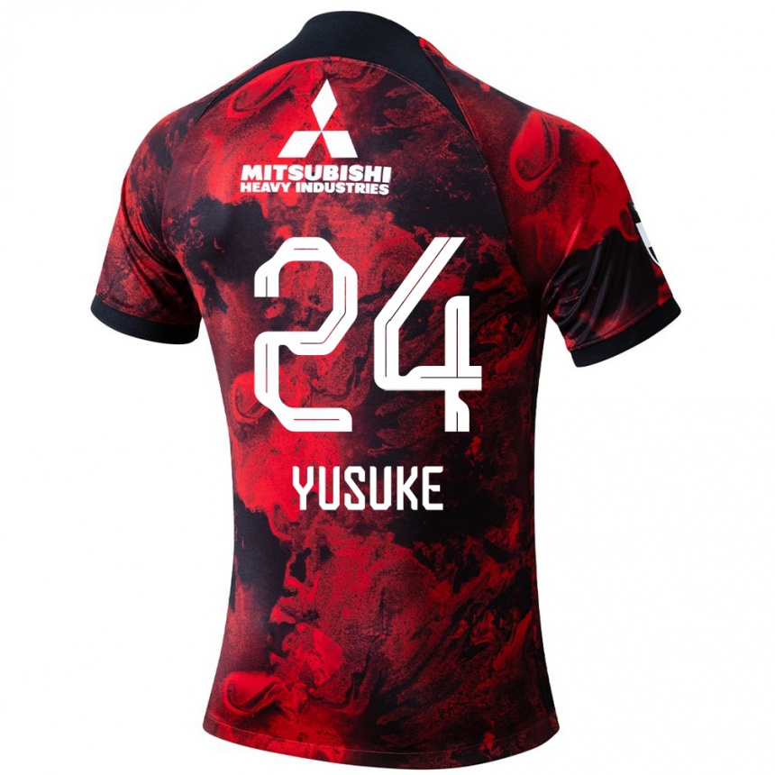 Hombre Fútbol Camiseta Yusuke Matsuo #24 Negro Rojo 1ª Equipación 2024/25 Perú