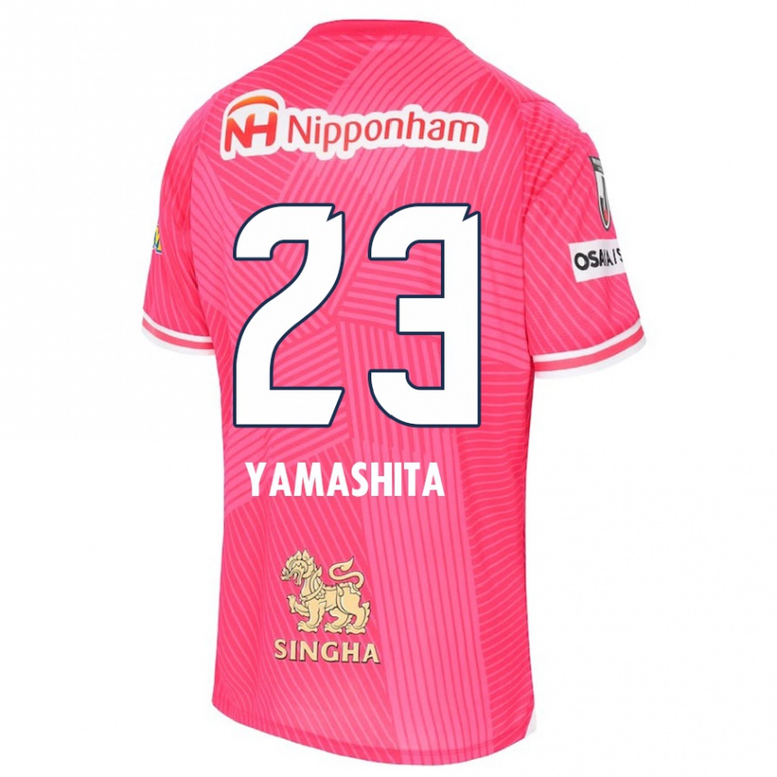 Hombre Fútbol Camiseta Tatsuya Yamashita #23 Rosa Blanco 1ª Equipación 2024/25 Perú