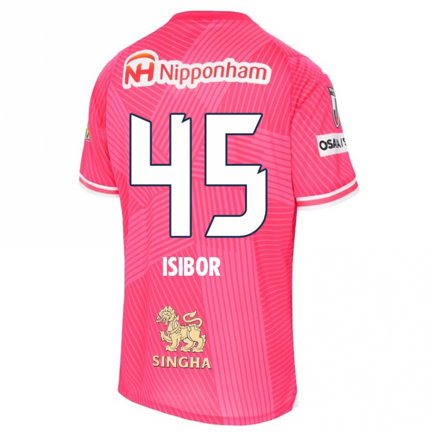 Hombre Fútbol Camiseta Ken Isibor #45 Rosa Blanco 1ª Equipación 2024/25 Perú