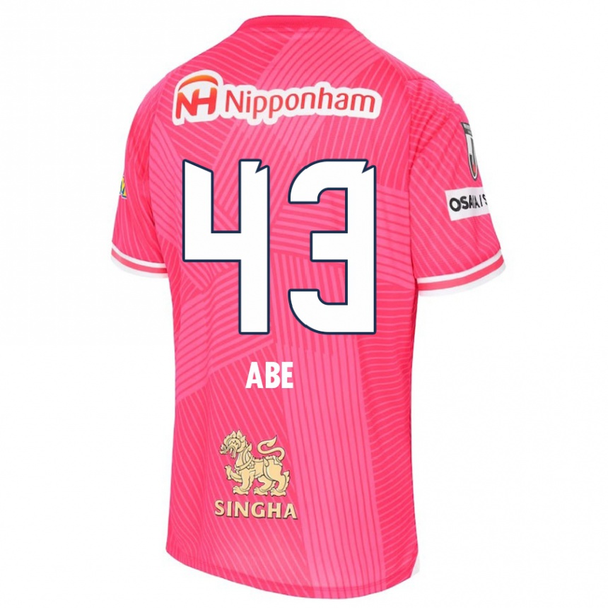 Hombre Fútbol Camiseta Yosei Abe #43 Rosa Blanco 1ª Equipación 2024/25 Perú