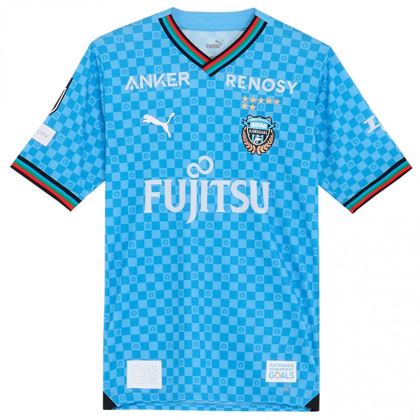 Hombre Fútbol Camiseta Naoto Kamifukumoto #99 Azul Celeste 1ª Equipación 2024/25 Perú